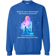 Load image into Gallery viewer, Behind Every Cheerleader Is A Cheer Mom Gift Shirt For Mother's Day