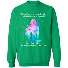 Load image into Gallery viewer, Behind Every Cheerleader Is A Cheer Mom Gift Shirt For Mother's Day