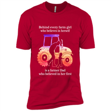 Load image into Gallery viewer, Behind Every Farm Girl is A Farmer Dad Gift Shirt For Father Day