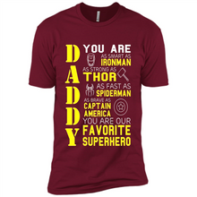 Load image into Gallery viewer, Dad Papa - Super Hero Bat T shirt Man Father Day Gift Iron