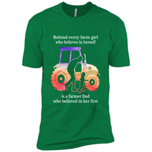 Load image into Gallery viewer, Behind Every Farm Girl is A Farmer Dad Gift Shirt For Father Day