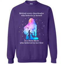 Load image into Gallery viewer, Behind Every Cheerleader Is A Cheer Mom Gift Shirt For Mother's Day