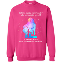Load image into Gallery viewer, Behind Every Cheerleader Is A Cheer Mom Gift Shirt For Mother's Day