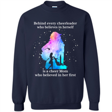 Load image into Gallery viewer, Behind Every Cheerleader Is A Cheer Mom Gift Shirt For Mother's Day