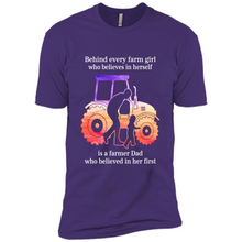 Load image into Gallery viewer, Behind Every Farm Girl is A Farmer Dad Gift Shirt For Father Day