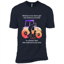 Load image into Gallery viewer, Behind Every Farm Girl is A Farmer Dad Gift Shirt For Father Day