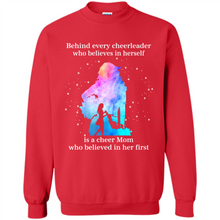 Load image into Gallery viewer, Behind Every Cheerleader Is A Cheer Mom Gift Shirt For Mother's Day