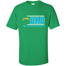 Load image into Gallery viewer, Dad #1 Los Angeles Chargers Shirt Father's Day