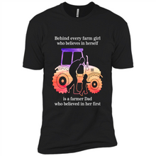 Load image into Gallery viewer, Behind Every Farm Girl is A Farmer Dad Gift Shirt For Father Day
