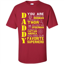 Load image into Gallery viewer, Dad Papa - Super Hero Bat T shirt Man Father Day Gift Iron